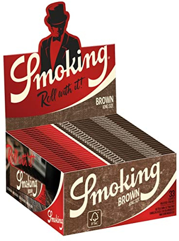 Smoking 18274 Cigarettpapper brun King Size - 50 häftklamrar, papper