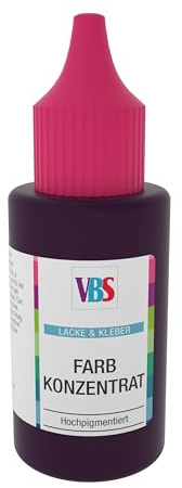 VBS Farbkonzentrat 25 ml frostfest lichtecht mischbar wasserfest wasserverdünnbar auf Wasserbasis für Linerflasche Tube ganzjährig geeignet Beere
