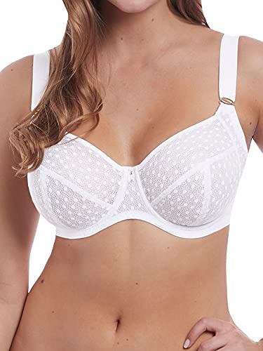 Freya Women's Starlight Underwire Side Support Bra Demi, Opaque, White, 34F