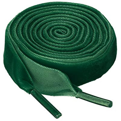 sourcing map Lacets plats en velours de 1,5 cm de large pour chaussures de sport, bottes, Vert, 200cm/79