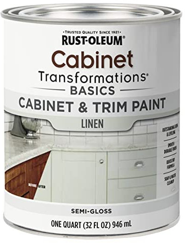 Rust-Oleum Transformations Basics 372008 Cabinet and Decorative Paint Quart, Linen