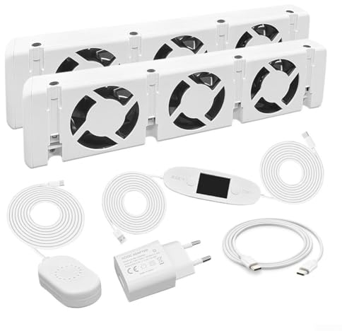 Heizkörper Ventilator, Smartes Heizgebläse Heizung Ventilator mit Wärmesensor Langlebiger Heizverstärker für Unterheizungen und Heizkörper -spart Energie und erhöht die Heizeffizienz