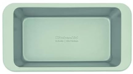 KitchenAid Nonstick Aluminized Steel Loaf Pan, Dishwasher Safe, 9 x 5 Inch, Ink Pistachio