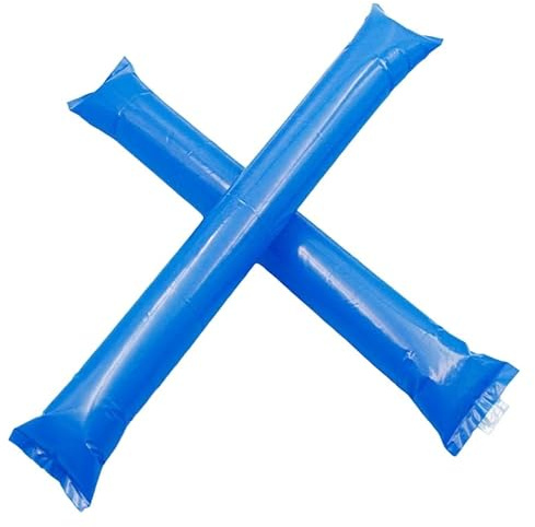 Pandiui23 Pack 30 Pares de Aplaudidores hinchables ruidosos de plástico. Artículos de Fiesta y animación. Palos cotillón Ideales para fútbol, Fiestas, cumpleaños, comunión (60, Azul)