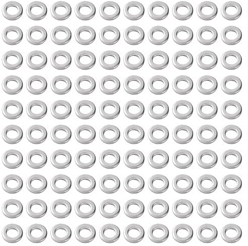 YIXISI 100 Pezzi M5x10x1 mm Rondella Piana, Rondelle Piatte in Acciaio Inox 304, Rondella Piatta di Riparazione per Viti e Bulloni