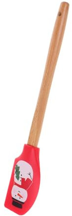 GLEAVI Spatule à Gâteau Silicone Avec Manche Bois Pour Décoration De Gâteaux De Noël Épandeur De Glaçage Ustensile De Cuisine