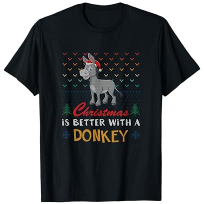 Christmas Is Better With A Donkey Ugly Christmas Sweater T-Shirt