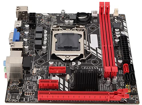 Dilwe B75M LGA1155 ATX Compact DDR3 Motherboard with 100M Network Card, ALC6625 1 Channel Sound Card, VGA, Gaming