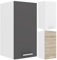 VCM Armario de Cocina Ancho 30 cm Puerta de Madera Armario de Pared Cocina Muebles de Cocina Esilo Blanco/Antracita