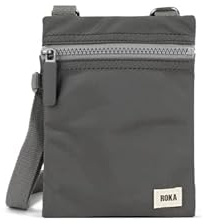 Roka London Chelsea Sling Pocket Bag Nylon Extra Small Graphite