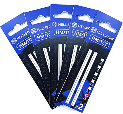 HM/TCT Hobelmesser für Einhell Akku-Hobel TE-PL 18/82 Li - Solo (5 Satz = 10 Hobelmesser)