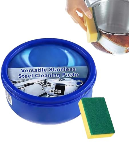 Pasta detergente versatile per acciaio inossidabile, pasta detergente per pentole da cucina, cera detergente inossidabile per pentole da cucina