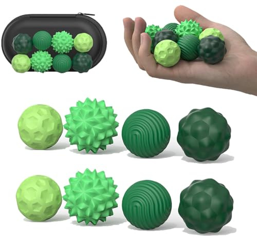 Bambebe 8 Balles Silicone Antistress Magnétiques, Boules de Décompression Sensorielle, Fidget Toys Anti-Stress et Anti-Anxiété pour Adultes et Enfant