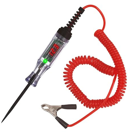 Car Fuse Tester & Digital Test Light 3V-120V with LED Display, Automotive Electrical Tester for Car Truck Wiring Circuit Checking, Voltage Diagnostic Tool for Auto Motorcycle Caravan Fuse Box