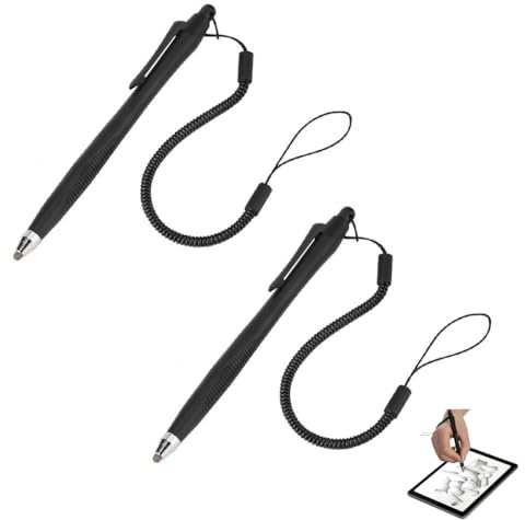 Ticfox Stylus-penna, 2 stycken pekskärmspenna med precisionsspetsar, Stylus Touch Pen för surfplattor professionell inmatningspenna, smartphones, skyddar skärmen för att skriva, rita och spela