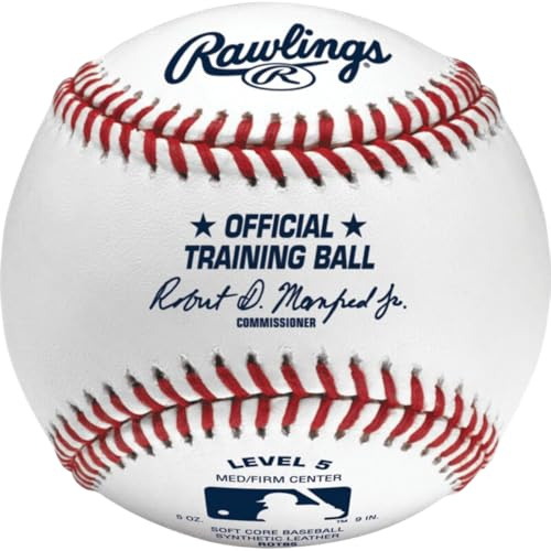 Rawlings | Official Training Baseballs | Youth Ages 7-10 | ROTB5 | Level 5 | Medium Center | 12 Count