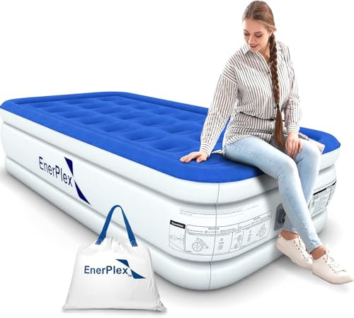 EnerPlex Twin Air Mattress with Built-in Pump, 13 Raised Inflatable Bed
