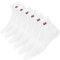 NAVYSPORT 6 Pairs Socks Men Women Trainer Running Cotton High Ankle Quarter Socks, Pack of 6 (Shoe Size: 12-14, White)