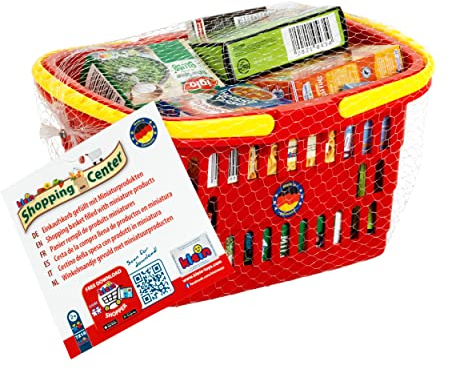Theo Klein 7218 Einkaufskorb I gefüllt mit Deutschen Produkten für den Kaufladen I Spielzeug für Kinder ab 2 Jahren