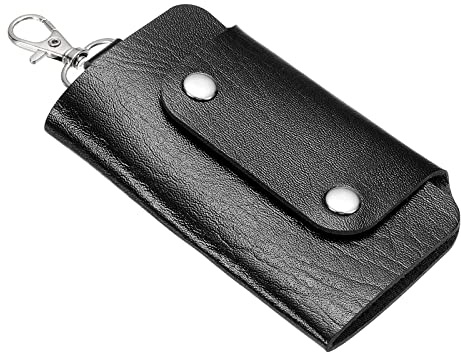 PATIKIL Key Case Cover, Pack PU Leather Keychain Holder Key Sleeve with Keychains for Key Hanging