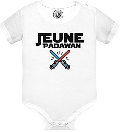 Fabulous Body Bébé Manche Courte Blanc Jeune Padawan Etoile Galaxy Chevalier