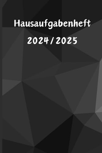 Hausaufgabenheft 2024/2025: schwarzen Cover| DIN A5| hausaufgabenheft für faule Gymnasium , Grundschule