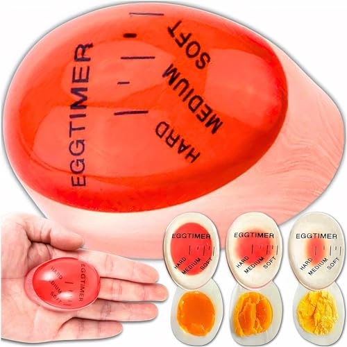Przydasie Küchentimer Marienkäfer 60 Minuten – Präziser Eieruhr Timer, Farbwechsel für Ei-Garstufen, Kompakt und Tragbar, Ideal für Eierkochen, Lustiges Design