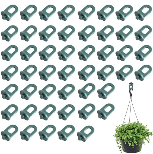 50-pack vridkrokar för växthus, vridkrokar av plast för trädgård, växthus, vridkrokar för inomhusväxthus för hängande ankare från glaseringsstångkanaler