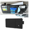 Adunsiaoto Car Sun Visor Organiser, Car Interior Leather Sun Visor Organiser, Universal Card Holder Adjustable Sun Visor Organiser, Multifunctional Storage Bag for Sunglasses, Card, Pen(Black)