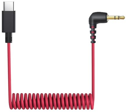 Rode - Cavo USB C a microfono da 3,5 mm per Wireless Pro, Go 2, ME e Hollyland Lark M1, M2 150 Max Duo, cavo audio patch a spirale compatibile con iPhone 16 Pro Max, 15 Plus