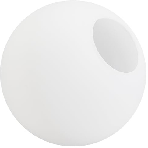 BENECREAT Paralume in Vetro Smerigliato Bianco da 10cm, Copri Paralume di Ricambio per Applique da Parete, Apparecchio di Illuminazione A Sospensione, Luce di Vanità, Plafoniera, Foro: 4.1cm