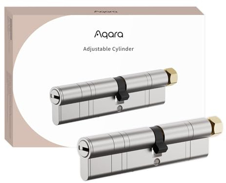 Aqara Cylindre Réglable-Nouvelle Version, pour Aqara Serrure Connectée U200 et U200 Lite, Compatible Universellement avec Tous Types de Portes en UE, Fonction d'urgence, avec 4 Clés Incluses