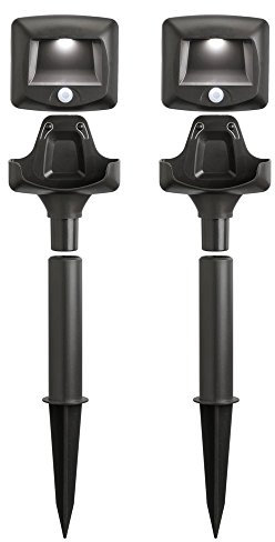 Mr. Beams MB572 Outdoor Wireless Battery-Powered 35 Lumens LED Path Light with Motion Sensor, 2-Pack, Dark Brown