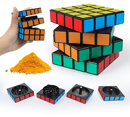 Smerigliatrice di polline, Mulino per spezie, Mulini per erbe, Macinino di spezie, 3 strati di denti affilati Mulino per erba Con 1 raschietto di polline per erbe, spezie, erbe, spezie, caffè