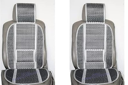 Generico Coprisedili Schienali Freschi in Fibre Naturali di Bambu' Coppia Universali per Sedili Anteriori auto - LX15117