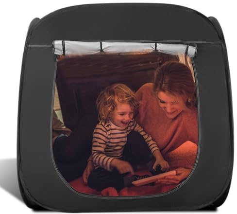 Yontwe 110CM Tienda de campaña emergente para niños Interior al Aire Libre Carpa de jardín para niños Jugando Tienda Campaña Infantil para Autismo ángel Regalo Juguetes