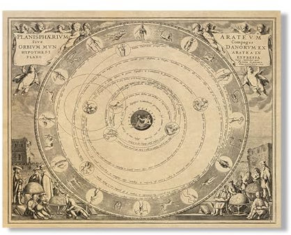GDPOOTREE Vintage Astronomie Karte Poster Himmlische Sternkarten Drucke Astronomie Enthusiast Geschenke Büro Wanddekoration Leinwand Gemälde 30X40Cm No Frame