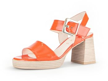 Gabor Damen Riemchensandalen, Frauen Sandalen,Sandaletten,Sommersandalen,Sommerschuhe,Freizeitschuhe,offene Schuhe,Pumpkin,39 EU / 6 UK