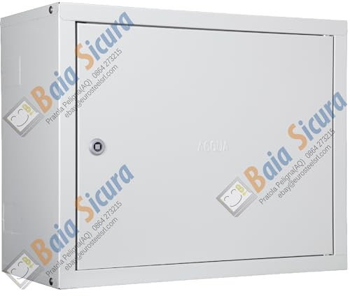 BAIA SICURA Cassetta Contatore Acqua SENZA SCHIENALE Zincata, Bianca o Colorata in Acciaio Zincato | Tante Misure e Colori (Acciaio Zincato Bianco Ral 9010, 30 H x 40 L x 23 P cm)