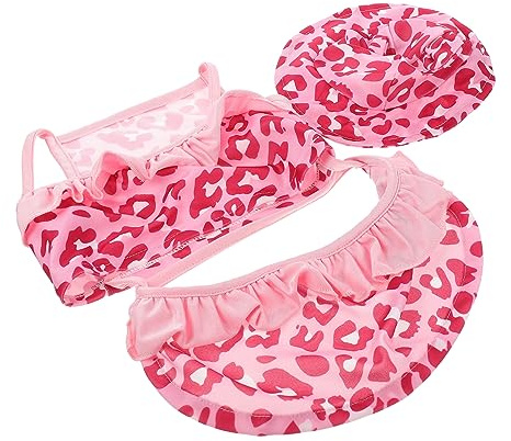 BESPORTBLE 1 Juego Bañador para Perro Traje de Verano para Mascotas Ropa de Playa con Diseño de y Sombrero para Bichones y Poodles Transpirable y Cómodo