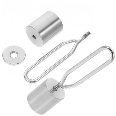 Parliky 2 Piezas Accesorios para Barbacoa Peso Contrapeso de Acero Inoxidable para Asador Rotatorio Resistente y Ajustable Compatible con Parrillas Estándar para Cocina al Aire