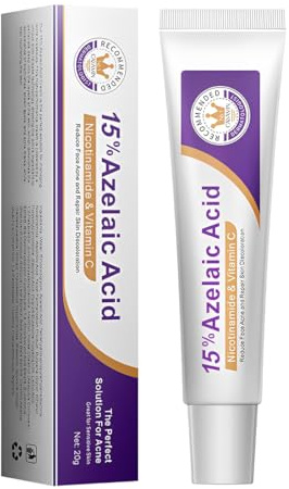 KAFZEL Crema Antiacne,crema all'acido azelaico al 15%, Regola la Produzione di sebo della pelle e la Pulisce a Fondo, 20 g(A, 1 pezzi)
