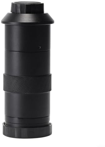 UTTASU CS C-Mount mikroskop kamera zoomobjektiv för video mikroskop, justerbar förstoring 0,7X-4,5X, hög för upplösning för industriell inspektion (8X-130X)
