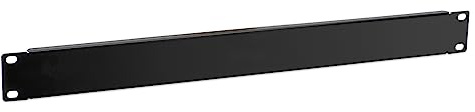 Waytex 37339 - Panel Completo de 19 Pulgadas, 1U para gabinetes de gabinete de 19 Pulgadas, Chapa metálica, Color Negro