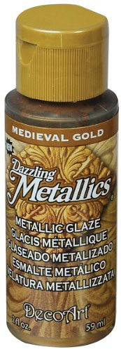 DecoArt Acrylic Paint for Arts and Crafts, Medieval Gold, 2oz