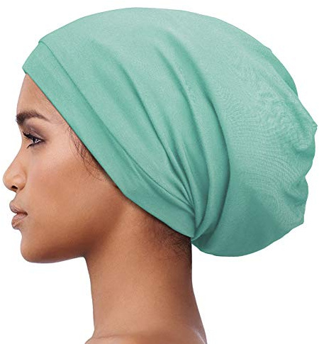 Alnorm mysig satin fodrad slouchy beanie mössa med mjukt gummiband för män och kvinnor, Körsbärsrön, one size