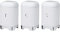 LOVELLO KitchenCraft Textured Tea/Coffee/Sugar Canisters with Geometric Hexagon Pattern, Steel, Ice White, 3 Pieces