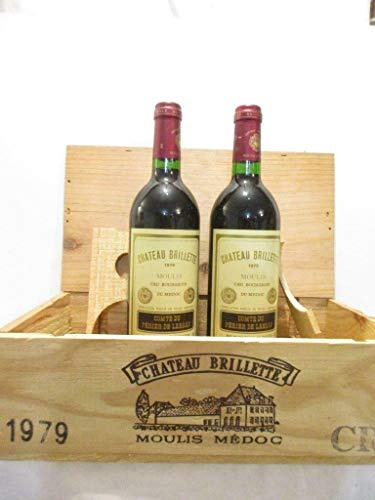 moulis château brillette cru bourgeois (2 bouteilles en caisse bois) rouge 1979 - bordeaux