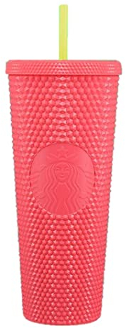 Starbucks Dragonfruit Becher mit Nieten, limitierte Auflage, Sommer 2022, Venti, 680 ml