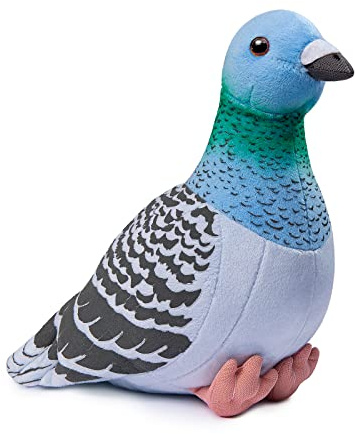 lilizzhoumax Jouets en Peluche Pigeon 23 cm/9, Simulation Jouet en Peluche Pigeon Poupée Réaliste Jouets Animaux Sauvages en Peluche Pigeon, Cadeau pour Les Amis et Les Enfants